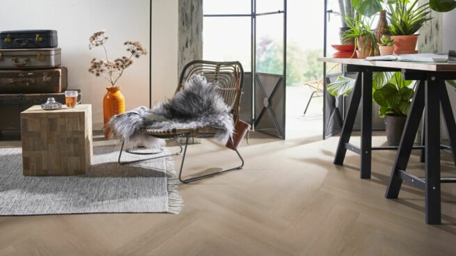 Spigato Navaro Visgraat Dark oak Dryback - Afbeelding 2